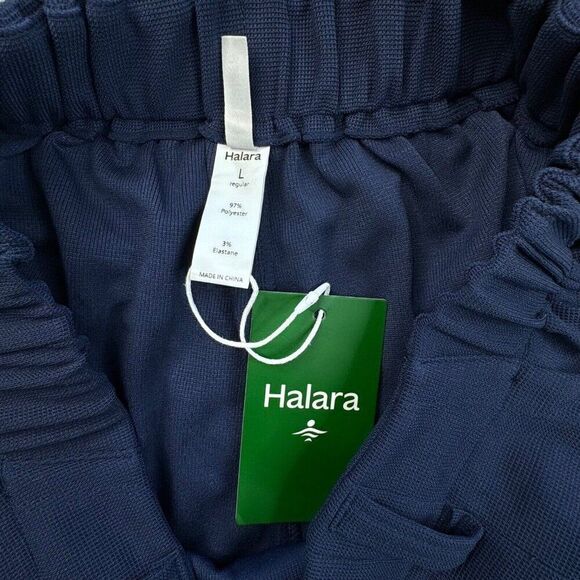 Halara High Waisted Plicated Side Pockets Wide Leg Waffle Pant Large NEW - Picture 4 of 10